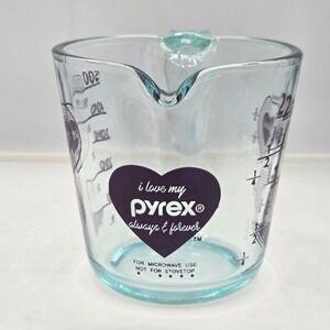 Pyrex I Love My Pyrex Always & Forever 2-Cup Measuring Cup Purple Hearts